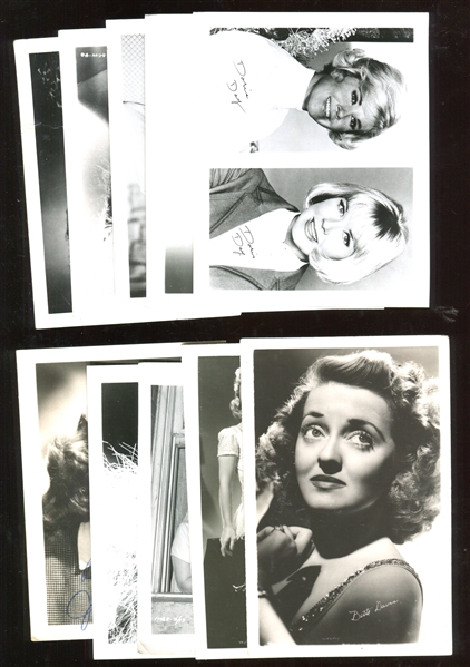 1950's/1960's Movie Star Snapshot Sized Photo Lot of (16) Pieces