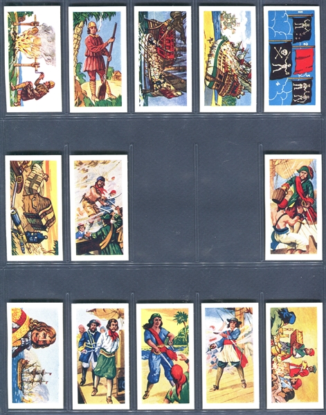 1961 Domino Corsaires et Boucaniers Near Complete Set of (23/25) Cards