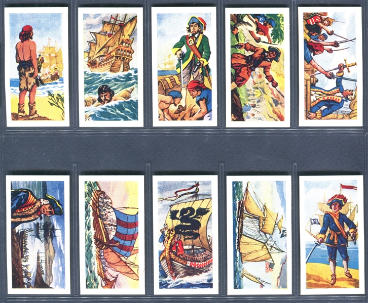 1961 Domino Corsaires et Boucaniers Near Complete Set of (23/25) Cards