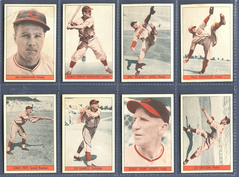 1938-39 W711-1 Cincinnati Reds Team Issue Near Set of (20/27) Cards With Lombardi