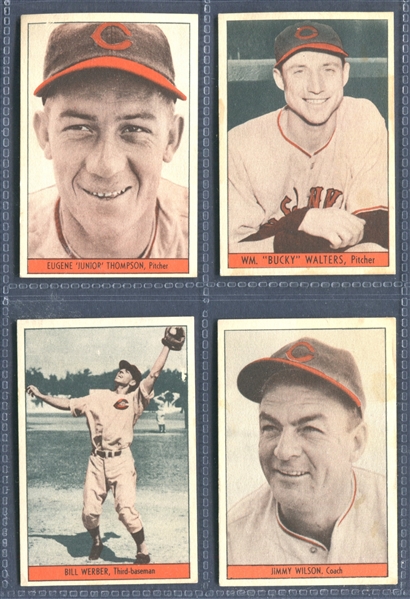 1938-39 W711-1 Cincinnati Reds Team Issue Near Set of (20/27) Cards With Lombardi