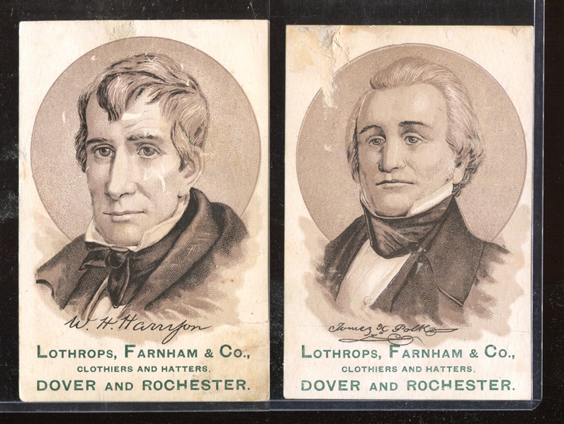 H603 Presidential Trade Cards Lothrops, Farnham & Co Lot of (3)