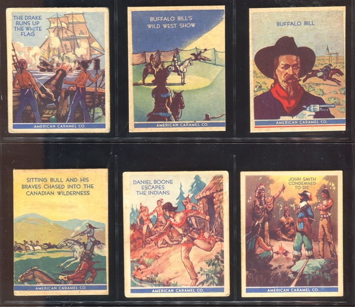 R14 American Caramel American Historical Characters Lot of (6) Cards