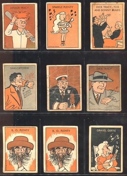 D94-6A Tip Top Bread Dick Tracy Complete Set of (10) Cards Plus (2) Duplicates