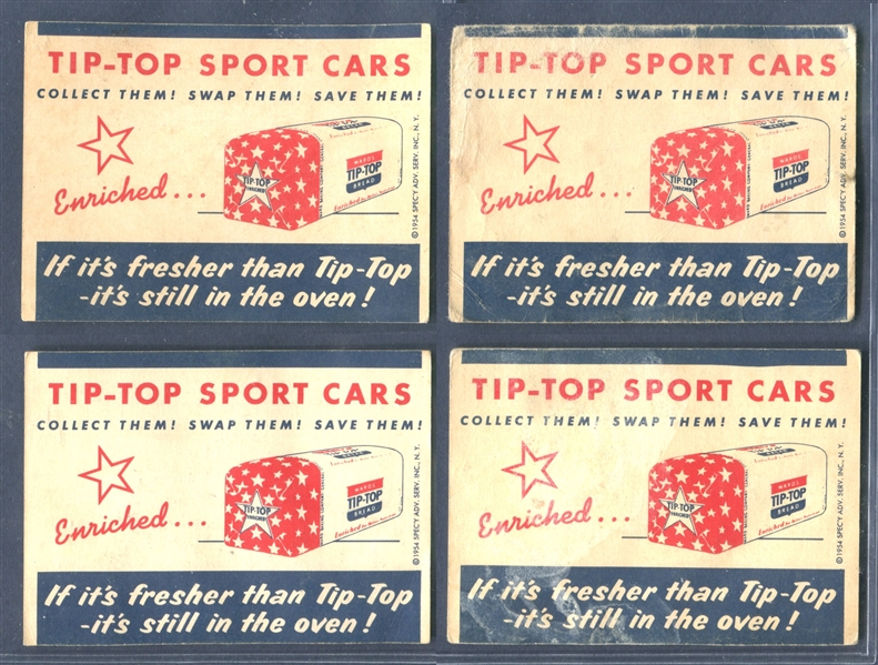 D94-5 Tip Top Bread Sports Cars Lot of (15) Cards