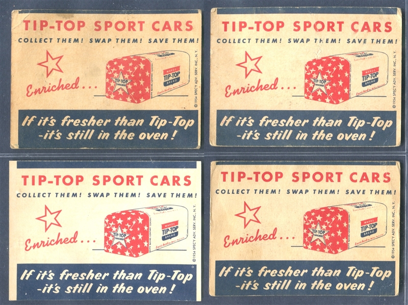 D94-5 Tip Top Bread Sports Cars Lot of (15) Cards