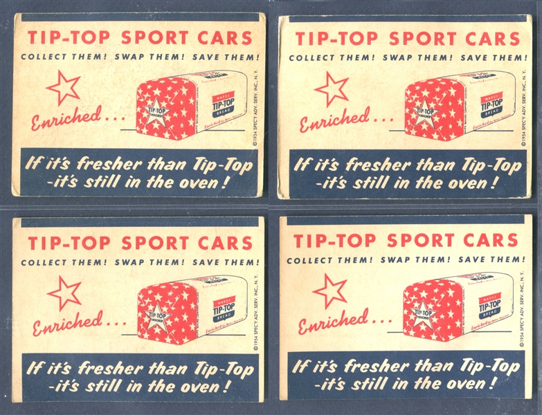 D94-5 Tip Top Bread Sports Cars Lot of (15) Cards