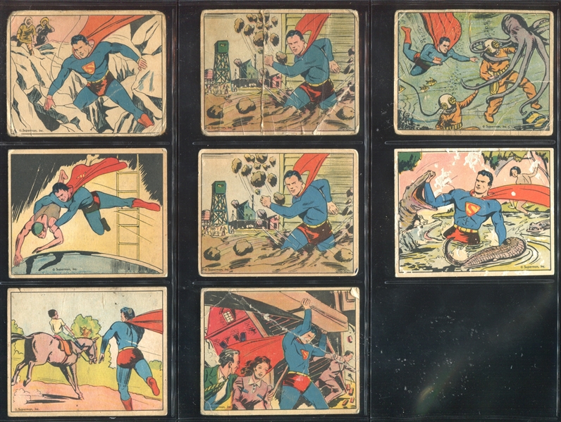 R145 Gum Inc Superman Lot of (8) Cards