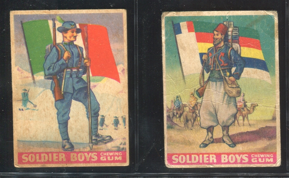 R142 Goudey Gum Soldier Boys Lot of (11) Cards