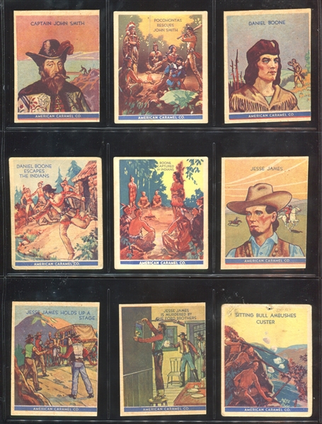 R14 American Caramel American Historical Characters Near Set of (25/30) Cards