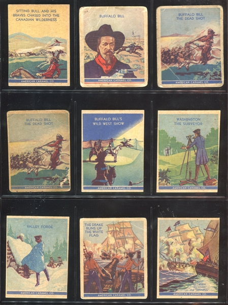 R14 American Caramel American Historical Characters Near Set of (25/30) Cards