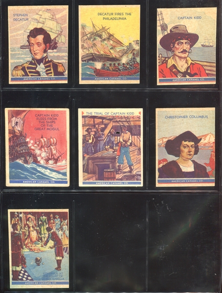 R14 American Caramel American Historical Characters Near Set of (25/30) Cards