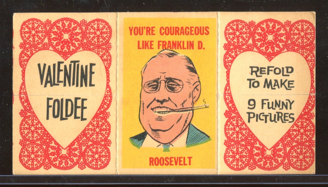 1975 Topps Valentine Foldee #16 Lincoln/Washington/FDR