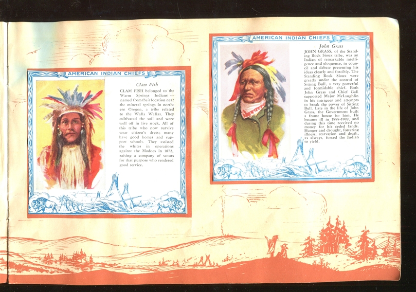 D6 Krug's Baker American Indian Chiefs Complete Set of (50) Cards in Original Album