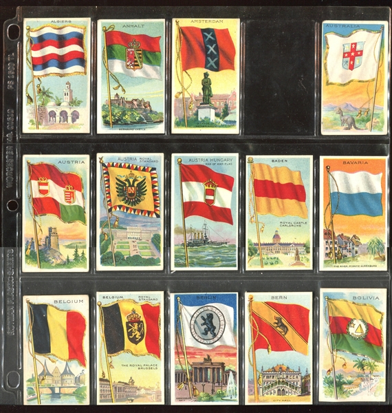 T59 Flag Series Near Complete Set of (188/200) Recruit-Backed Cards in Higher Grade