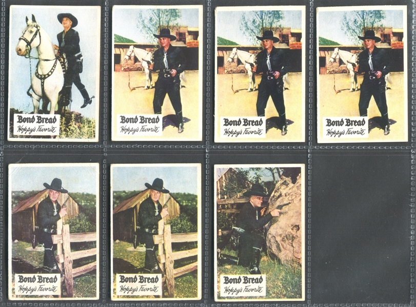 D89 Bond Bread Hopalong Cassidy Ways of the West Lot of (17) Cards From Both Types