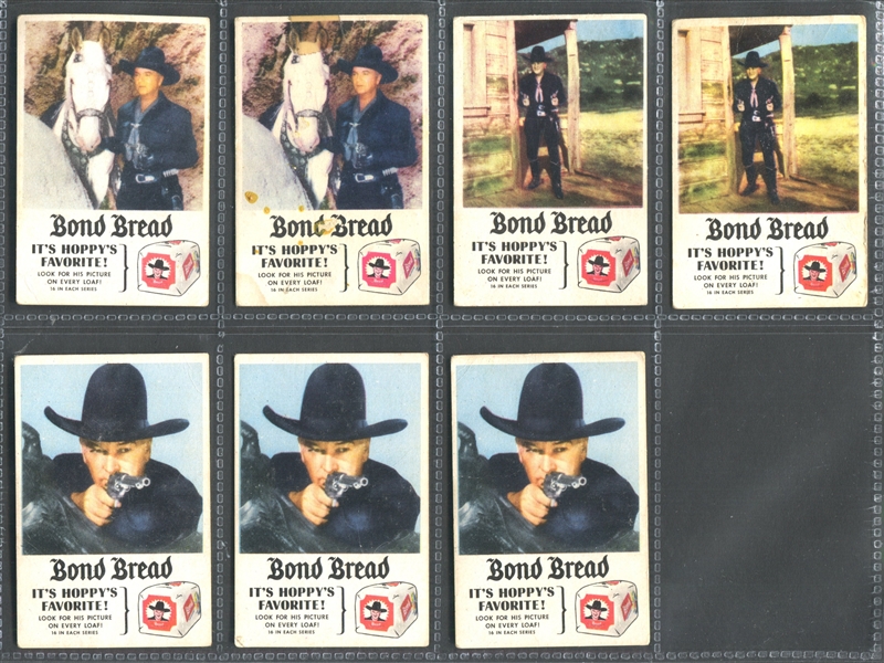 D89 Bond Bread Hopalong Cassidy Ways of the West Lot of (17) Cards From Both Types